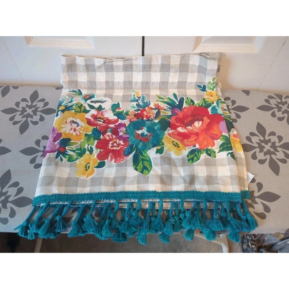 The Pioneer Woman Sweet Romance Blossoms 5pc Curtain Tier Valance Set NWOT